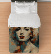 Twin-sized Reggae Riffs Comforter showcasing vibrant colors and musical patterns.